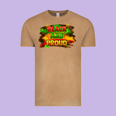 Black And Proud Vintage Tee Designed By Fadigitalartstudio