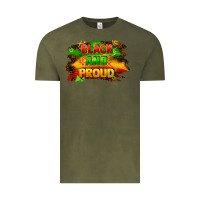 Vintage Olive black and proud Vintage Tee - FaDigitalArtStudio