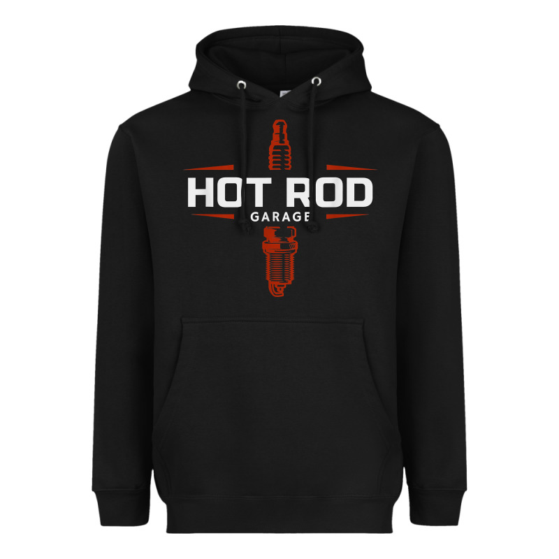 Hot Rod Garage Custom Retro Classic Car Spark Plug T Shirt Heavyweight Hoodie by linhVisuals | Teevron