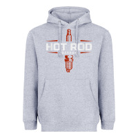 Heather Grey hot rod garage custom retro classic car spark plug t shirt Heavyweight Hoodie - linhVisuals