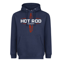 Navy hot rod garage custom retro classic car spark plug t shirt Heavyweight Hoodie - linhVisuals