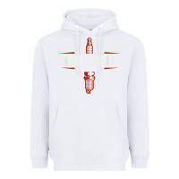 White hot rod garage custom retro classic car spark plug t shirt Heavyweight Hoodie - linhVisuals