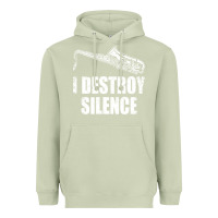 Matcha Saxophone I Destroy Silence Saxophonist | For Musicians Heavyweight Hoodie - linhVisuals
