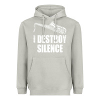 Moon Dust Saxophone I Destroy Silence Saxophonist | For Musicians Heavyweight Hoodie - linhVisuals