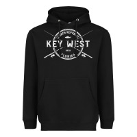 Black key west fl vintage crossed fishing rods t shirt Heavyweight Hoodie - linhVisuals