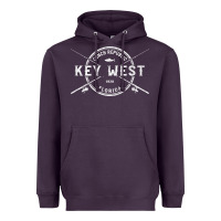 Plum key west fl vintage crossed fishing rods t shirt Heavyweight Hoodie - linhVisuals