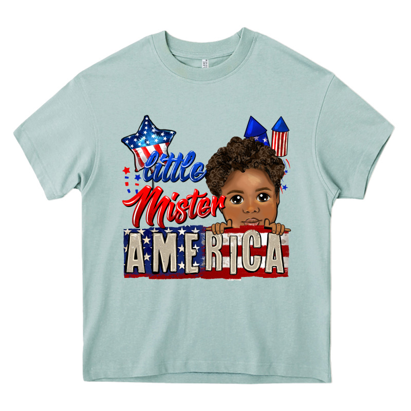 Little Mister America Black Boy Heavy Core Tee by CowGirlArtShop | Teevron