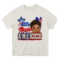 Cream little mister america black boy Heavy Core Tee - CowGirlArtShop