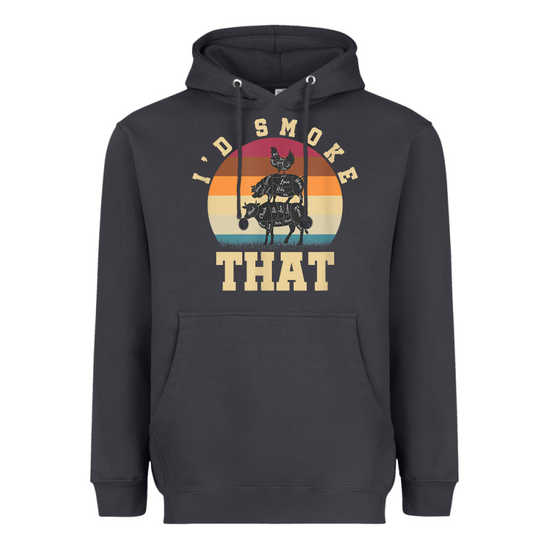 Id Smoke That Funny Smoked Pork Meat Lover Bbq Gift Barbecue T Shirt Heavyweight Hoodie by linhVisuals | Teevron
