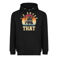 Black id smoke that funny smoked pork meat lover bbq gift barbecue t shirt Heavyweight Hoodie - linhVisuals