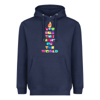 Navy light of the world godspell inspired musical theater t shirt Heavyweight Hoodie - linhVisuals