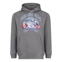 Storm americana niagara falls scene canada america flags sweatshirt Heavyweight Hoodie - linhVisuals