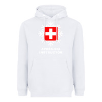 White après ski instructor sweatshirt Heavyweight Hoodie - linhVisuals