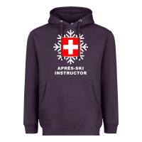 Plum après ski instructor sweatshirt Heavyweight Hoodie - linhVisuals