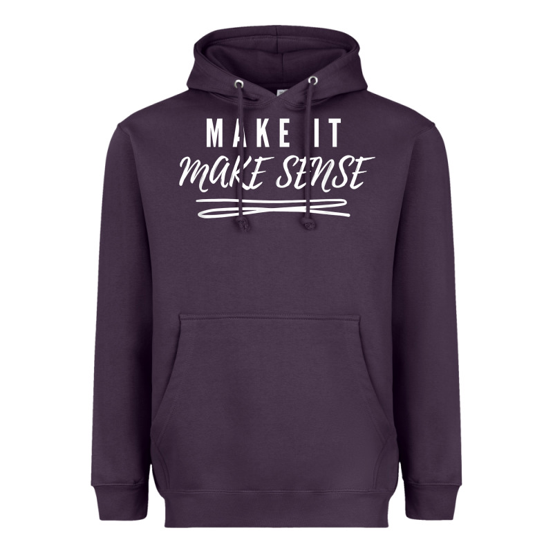 Make It Make Sense Funny Catchphrase T Shirt Heavyweight Hoodie by linhVisuals | Teevron