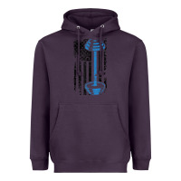 Plum american flag gym and fitness  weight lifting gift t shirt Heavyweight Hoodie - linhVisuals