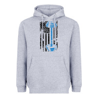 Heather Grey american flag gym and fitness  weight lifting gift t shirt Heavyweight Hoodie - linhVisuals
