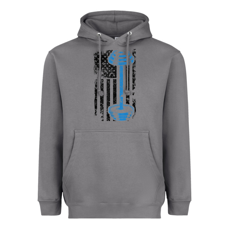 American Flag Gym And Fitness  Weight Lifting Gift T Shirt Heavyweight Hoodie by linhVisuals | Teevron