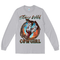 Moon Dust Stay Wild Cowgirl Long Sleeve Tee - FaDigitalArtStudio