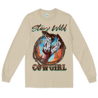 Mushroom Stay Wild Cowgirl Long Sleeve Tee - FaDigitalArtStudio
