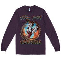 Plum Stay Wild Cowgirl Long Sleeve Tee - FaDigitalArtStudio