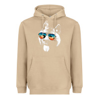 Mushroom american akita shirts with glasses sunglasses retro style t shirt Heavyweight Hoodie - linhVisuals