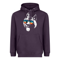 Plum american akita shirts with glasses sunglasses retro style t shirt Heavyweight Hoodie - linhVisuals
