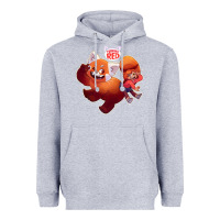 Heather Grey turning red Merch Heavyweight Hoodie - linhVisuals