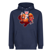 Navy turning red Merch Heavyweight Hoodie - linhVisuals