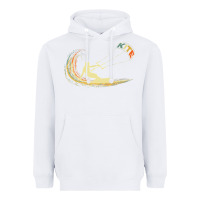 White kite kiteboarding kiting kitesurfing kitesurf gift premium t shirt Heavyweight Hoodie - linhVisuals