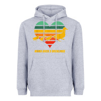 Heather Grey mama duck mother of 3 duckling funny mom mommy animal lover t shirt Heavyweight Hoodie - linhVisuals