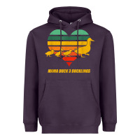 Plum mama duck mother of 3 duckling funny mom mommy animal lover t shirt Heavyweight Hoodie - linhVisuals