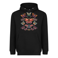 Black butterfly breeds butterfly t shirt Heavyweight Hoodie - linhVisuals