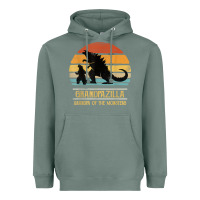 Sage mens grandpazilla grandpa of monsters retro halloween christmas t shir Heavyweight Hoodie - linhVisuals