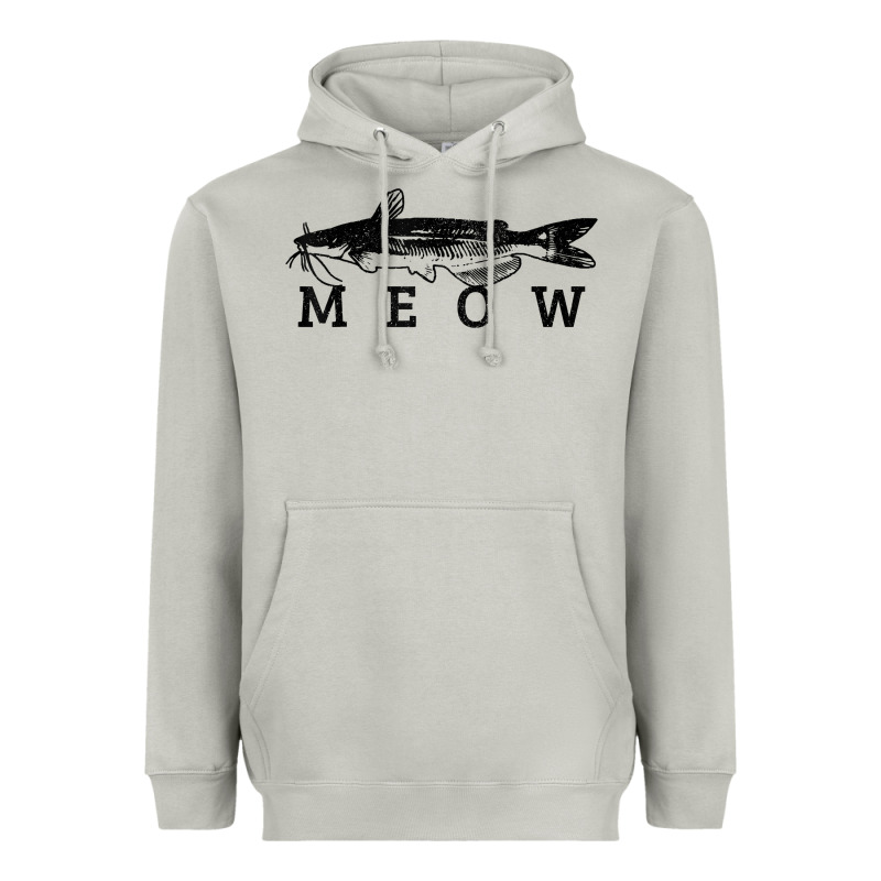 Catfish Meow Funny Catfishing Fishing Fisherman Gift T Shirt Heavyweight Hoodie by linhVisuals | Teevron