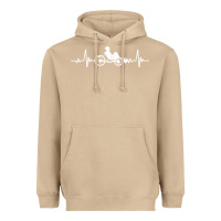 Mushroom great recumbent bike heartbeat design cycling t shirt Heavyweight Hoodie - linhVisuals