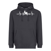 Smoke great recumbent bike heartbeat design cycling t shirt Heavyweight Hoodie - linhVisuals