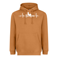 Meerkat great recumbent bike heartbeat design cycling t shirt Heavyweight Hoodie - linhVisuals
