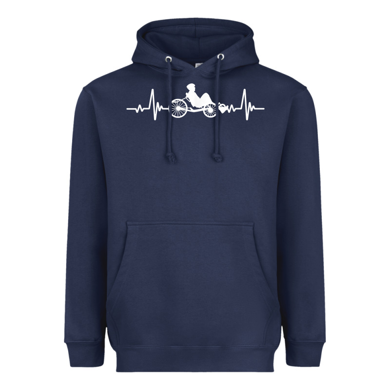 Great Recumbent Bike Heartbeat Design Cycling T Shirt Heavyweight Hoodie by linhVisuals | Teevron
