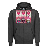 Charcoal Heather v.d 3 gnomes and hearts Zipper Hoodie - AdoDesignShop