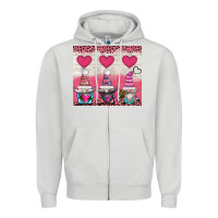 Dove Grey v.d 3 gnomes and hearts Zipper Hoodie - AdoDesignShop