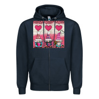 Navy v.d 3 gnomes and hearts Zipper Hoodie - AdoDesignShop