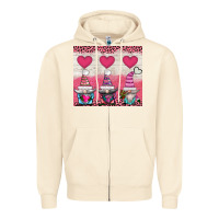 Sandshell v.d 3 gnomes and hearts Zipper Hoodie - AdoDesignShop
