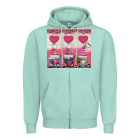 Seafoam v.d 3 gnomes and hearts Zipper Hoodie - AdoDesignShop