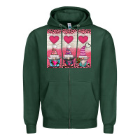 Sports Green v.d 3 gnomes and hearts Zipper Hoodie - AdoDesignShop
