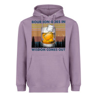 Lavender bourbon goes in wisdom comes out vintage t shirt Heavyweight Hoodie - linhVisuals