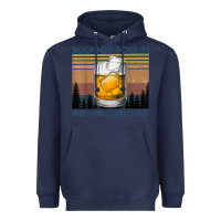 Navy bourbon goes in wisdom comes out vintage t shirt Heavyweight Hoodie - linhVisuals