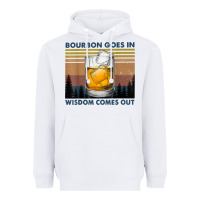 White bourbon goes in wisdom comes out vintage t shirt Heavyweight Hoodie - linhVisuals