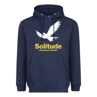 Navy Solitude Mountain Resort Heavyweight Hoodie - linhVisuals