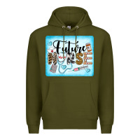 Army Green Western Future Nurse Premium Hoodie - LillyAllenDesigns